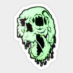 Light Green Melting Monster Sticker